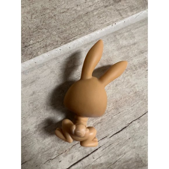 Littlest Pet Shop Bunny Rabbit #28 LPS 28 figure Tan Purple Dot Eyes Long Ears‎ - Picture 3 of 5